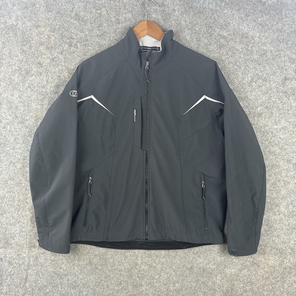 Gill Softshell Jacket Mens Small Black Windproof Fleece Lined Full Zip Sailing